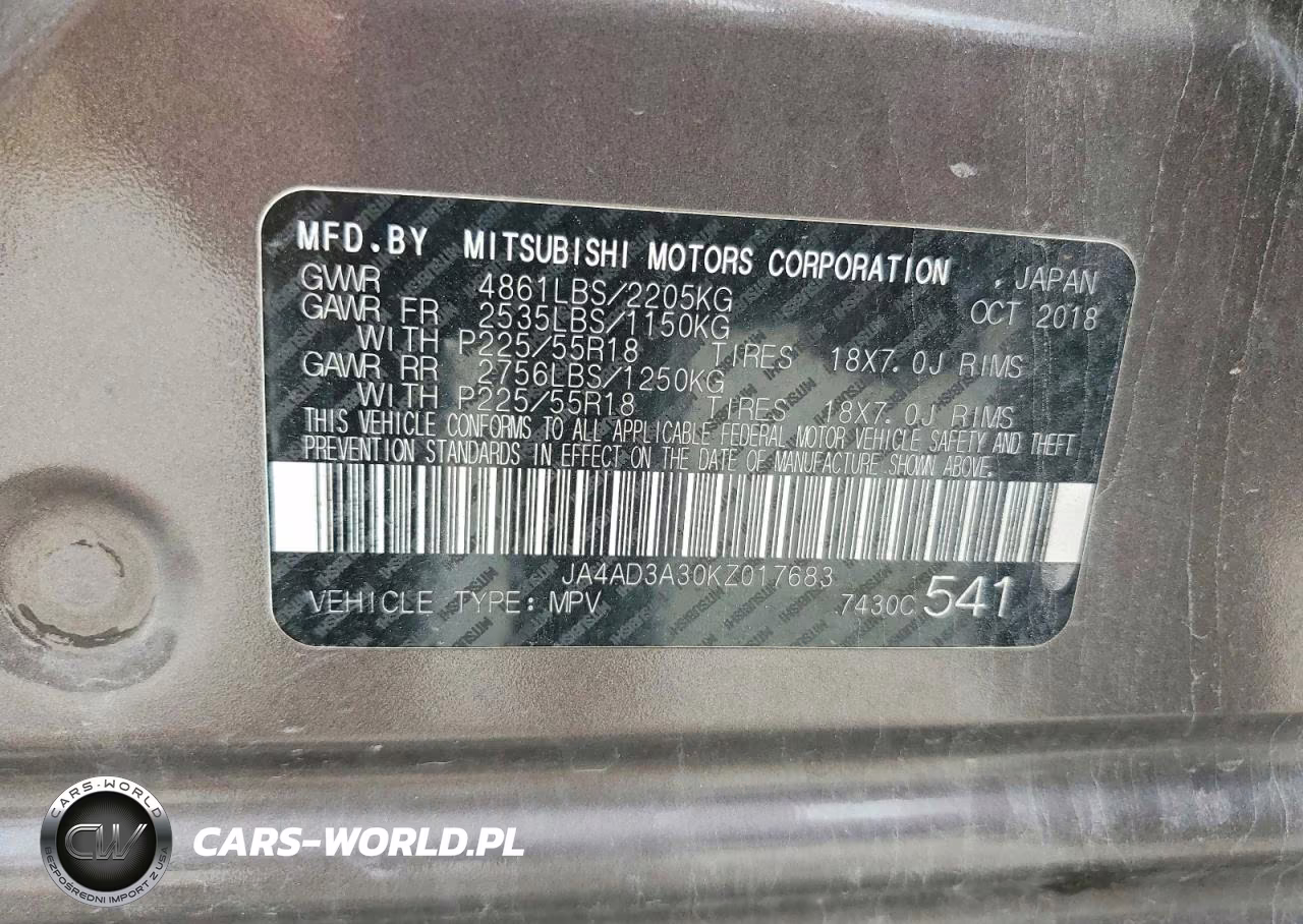 2019 Mitsubishi Outlander Se VIN:JA4AD3A30KZ017683 - 13