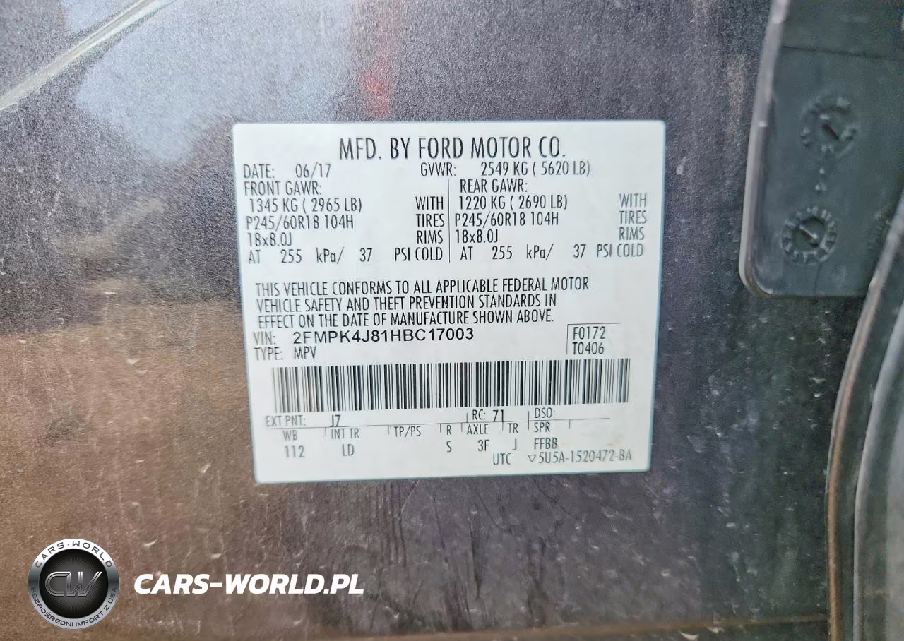 2017 Ford Edge Sel VIN:2FMPK4J81HBC17003 - 12