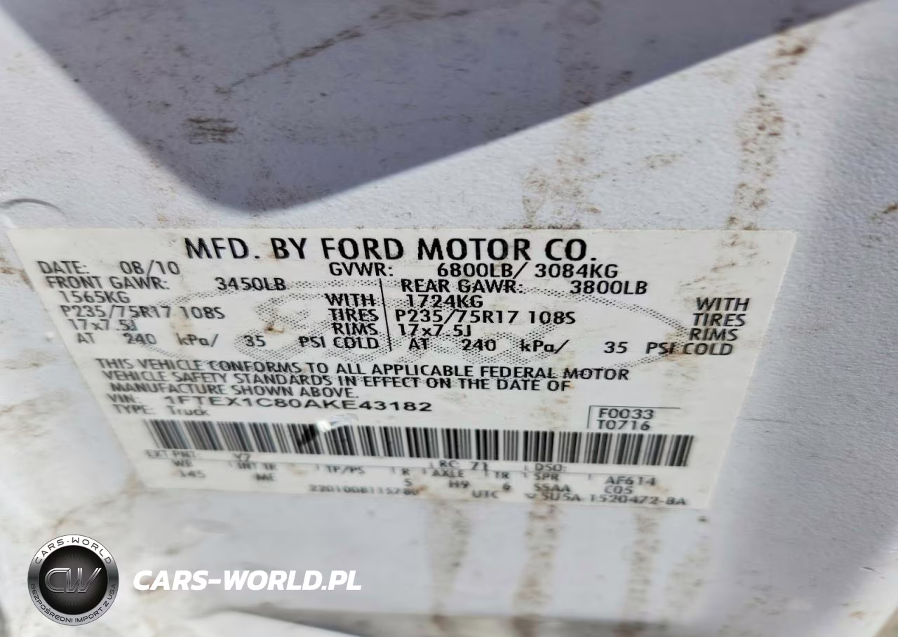 2010 Ford F150 Super Cab VIN:1FTEX1C80AKE43182 - 13