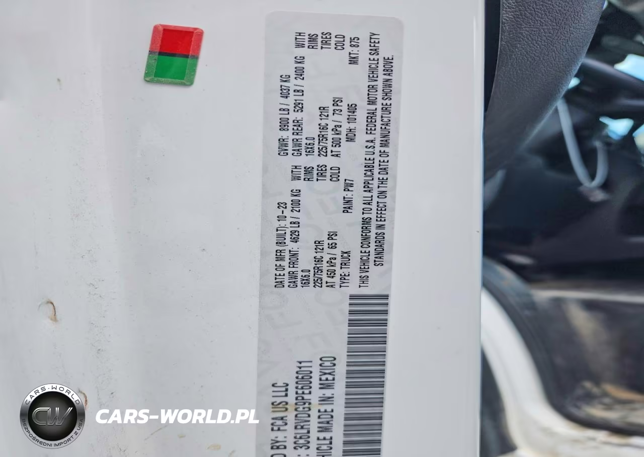 2023 Ram Promaster 2500 Delivery Van VIN:3C6LRVDG9PE606011 - 13