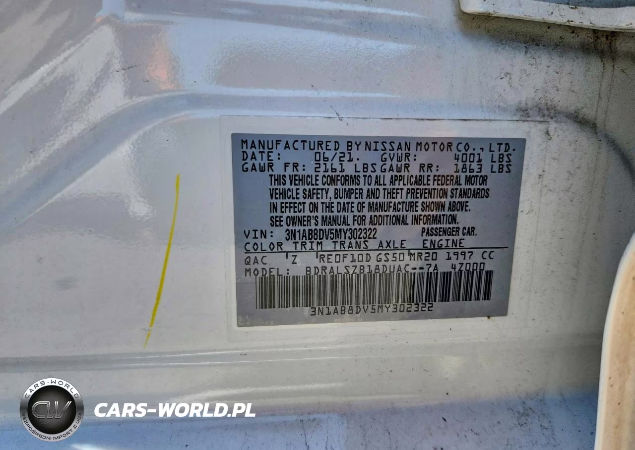2021 Nissan Sentra Sr VIN:3N1AB8DV5MY302322 - 12