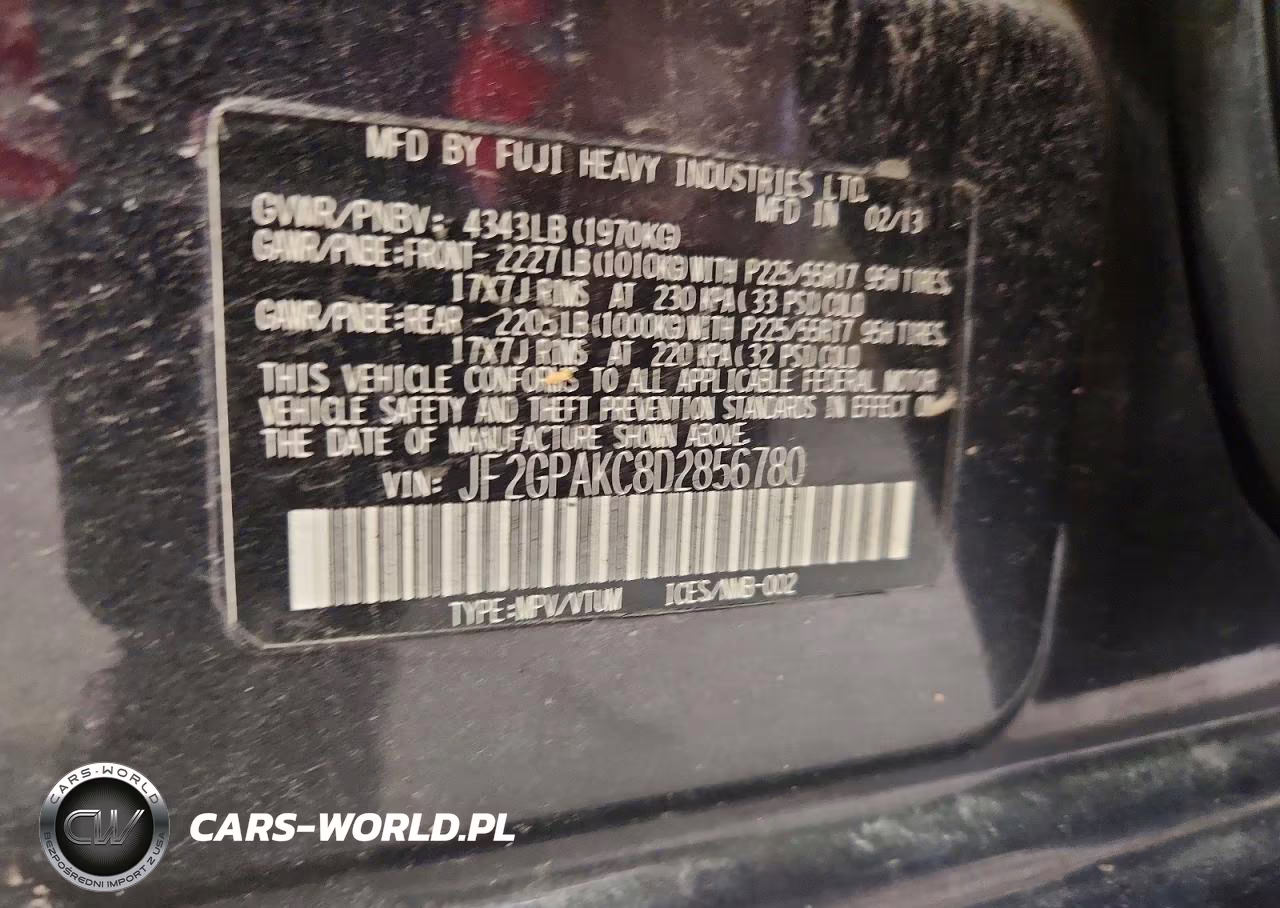 2013 Subaru Xv Crosstrek 2.0 Limited VIN:JF2GPAKC8D2856780 - 13