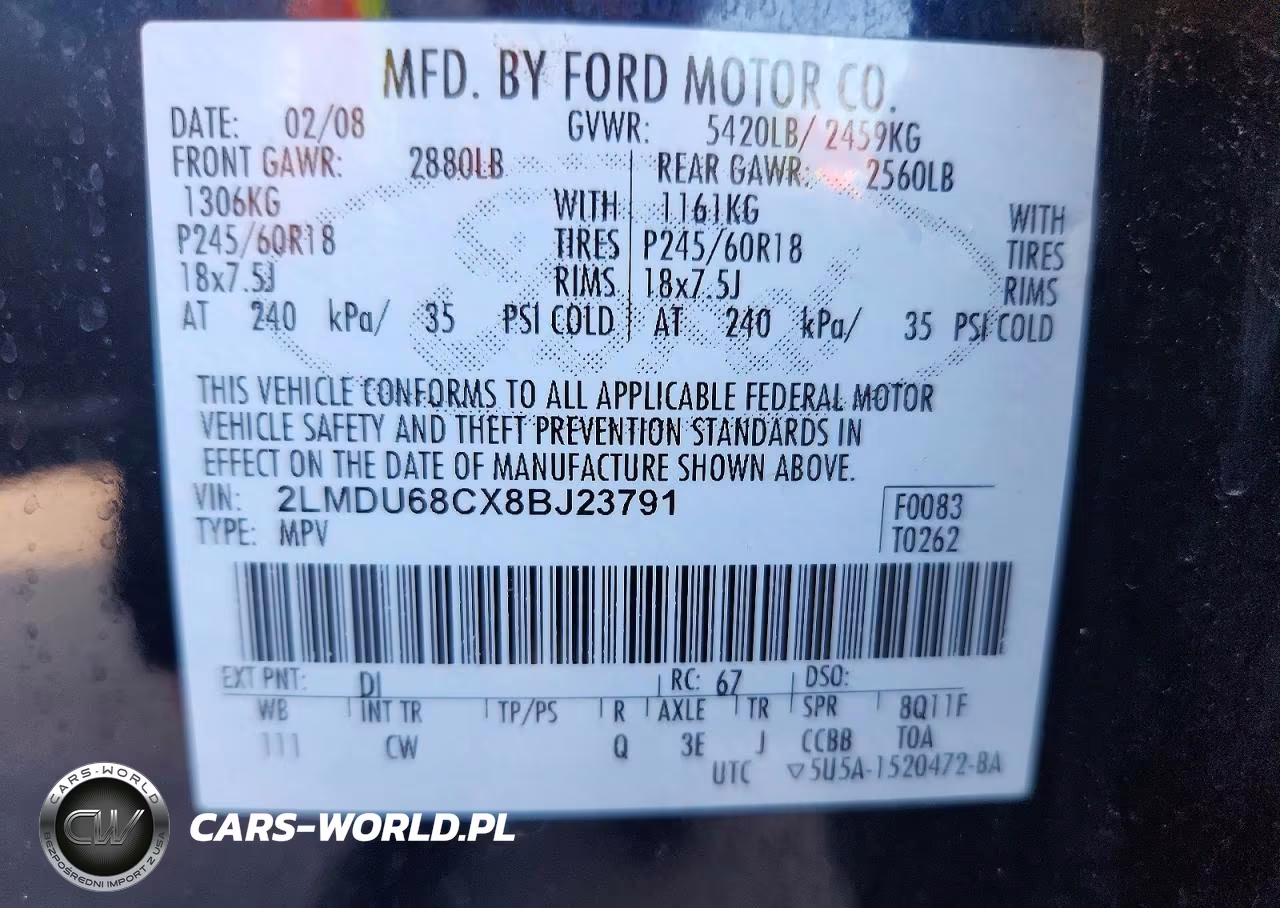 2008 Lincoln Mkx VIN:2LMDU68CX8BJ23791 - 12
