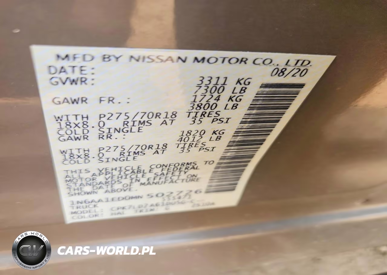 2021 Nissan Titan Pro-4X VIN:1N6AA1ED0MN502726 - 12