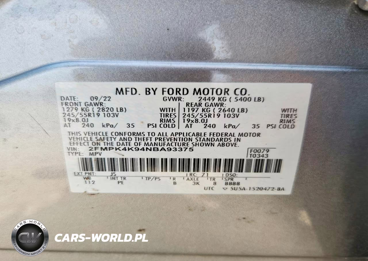 2022 Ford Edge Titanium VIN:2FMPK4K94NBA93375 - 13