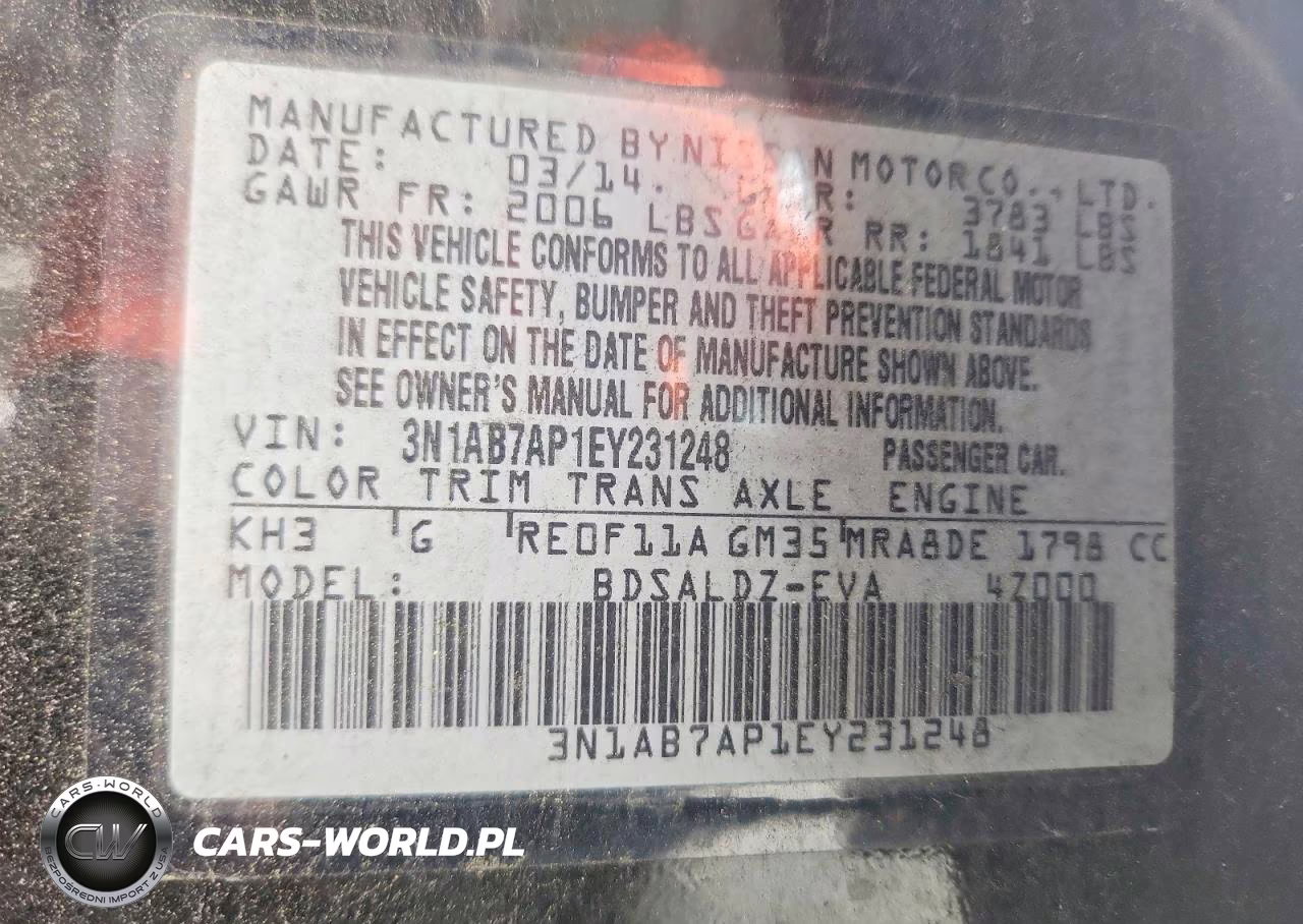2014 Nissan Sentra Sv VIN:3N1AB7AP1EY231248 - 12