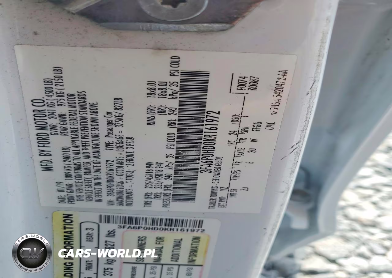 2019 Ford Fusion Se VIN:3FA6P0HD0KR161972 - 13