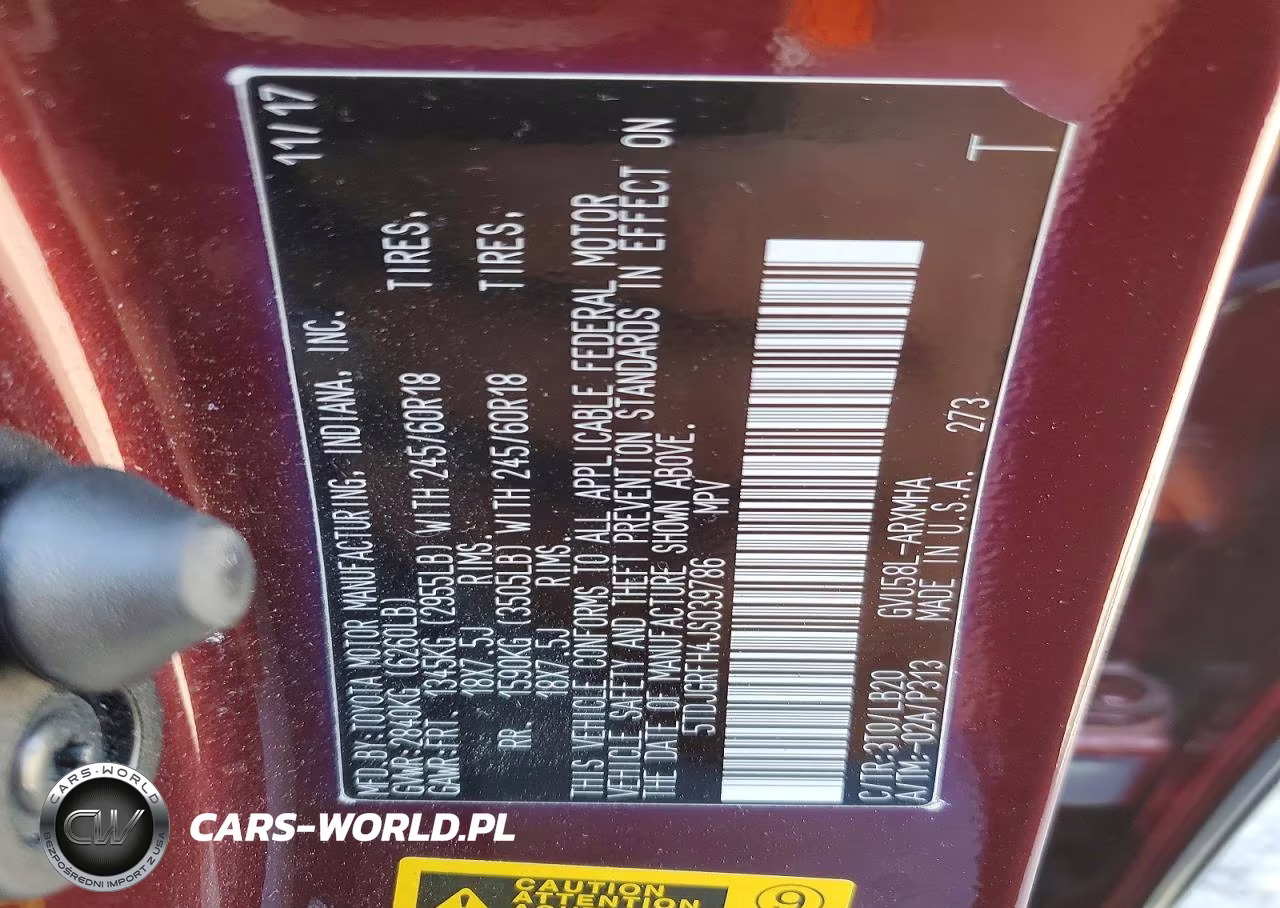 2018 Toyota Highlander Hybrid Xle VIN:5TDJGRFH4JS039786 - 13