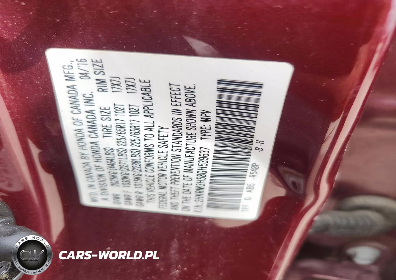2016 Honda Cr-V Ex VIN:2HKRM3H58GH539637 - 13