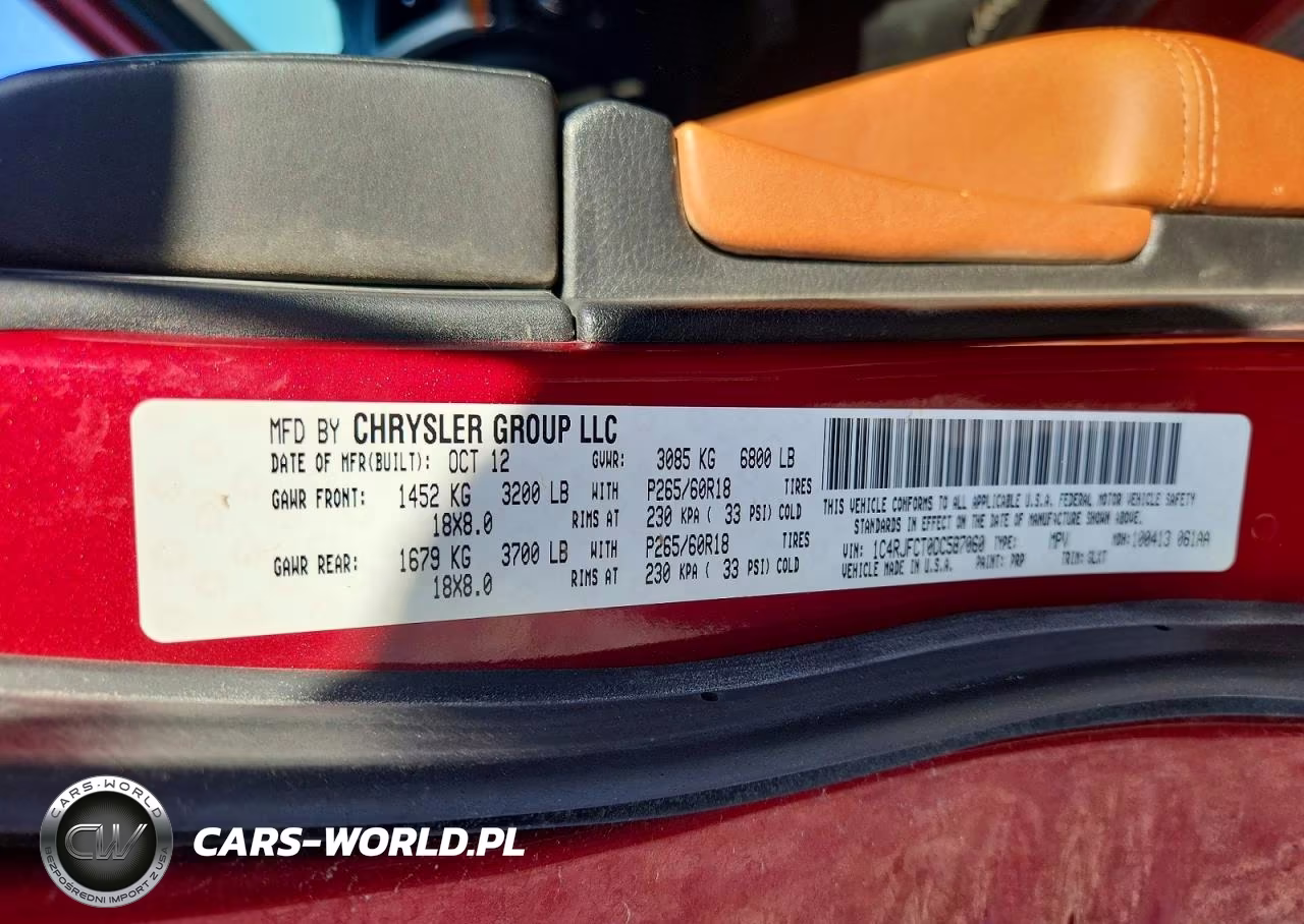 2013 Jeep Grand Cherokee Overland VIN:1C4RJFCT0DC587060 - 13