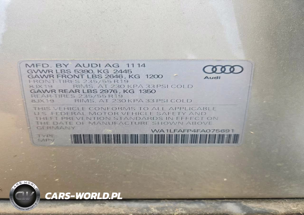 2015 Audi Q5 Premium Plus VIN:WA1LFAFP4FA075691 - 12