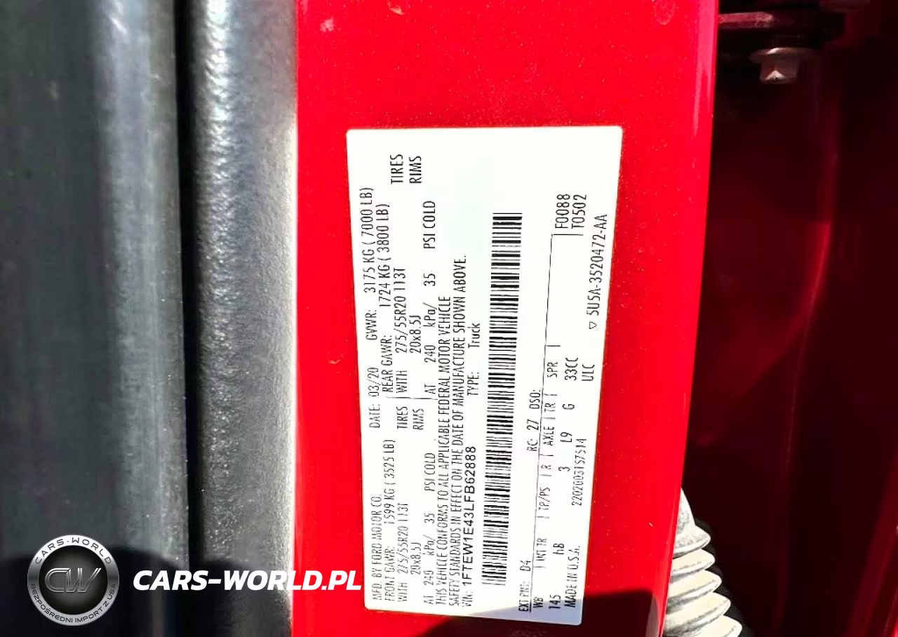 2020 Ford F150 Supercrew VIN:1FTEW1E43LFB62888 - 10