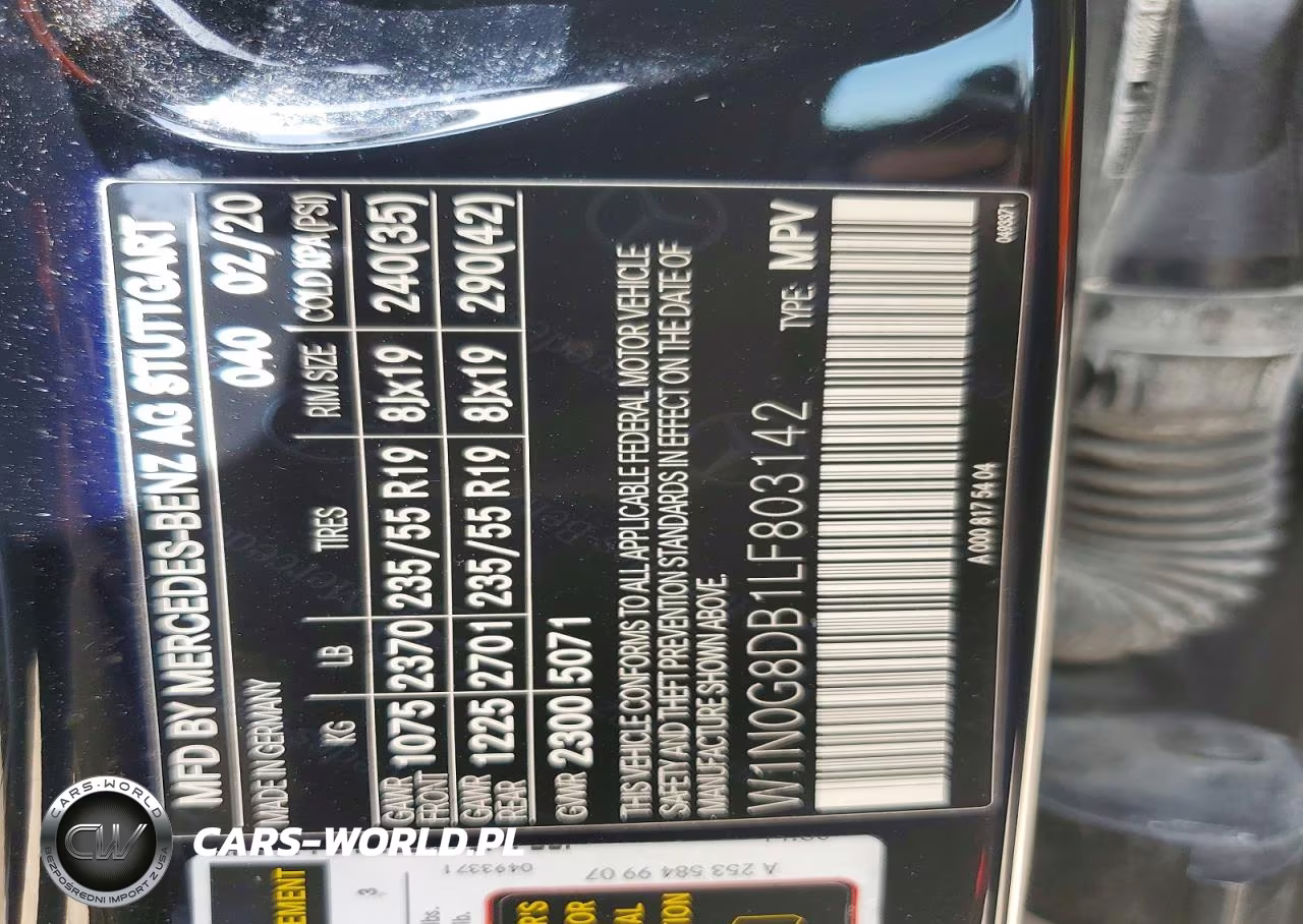 2020 Mercedes-Benz Glc 300 VIN:W1N0G8DB1LF803142 - 12