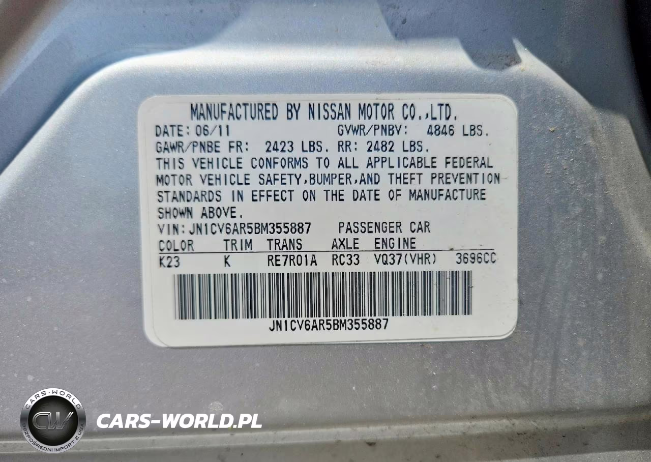 2011 Infiniti G37 Sedan X VIN:JN1CV6AR5BM355887 - 12