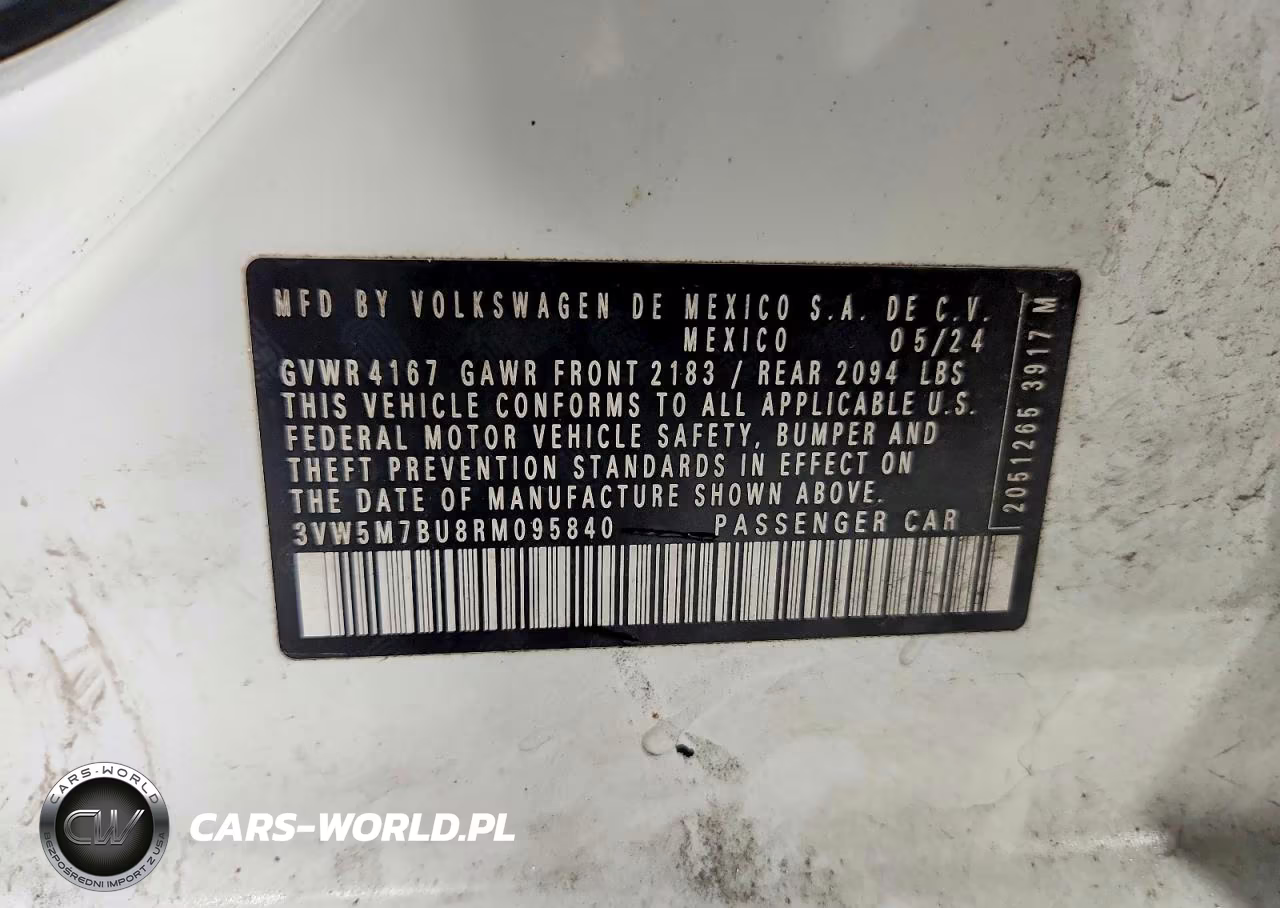 2024 Volkswagen Jetta S VIN:3VW5M7BU8RM095840 - 12