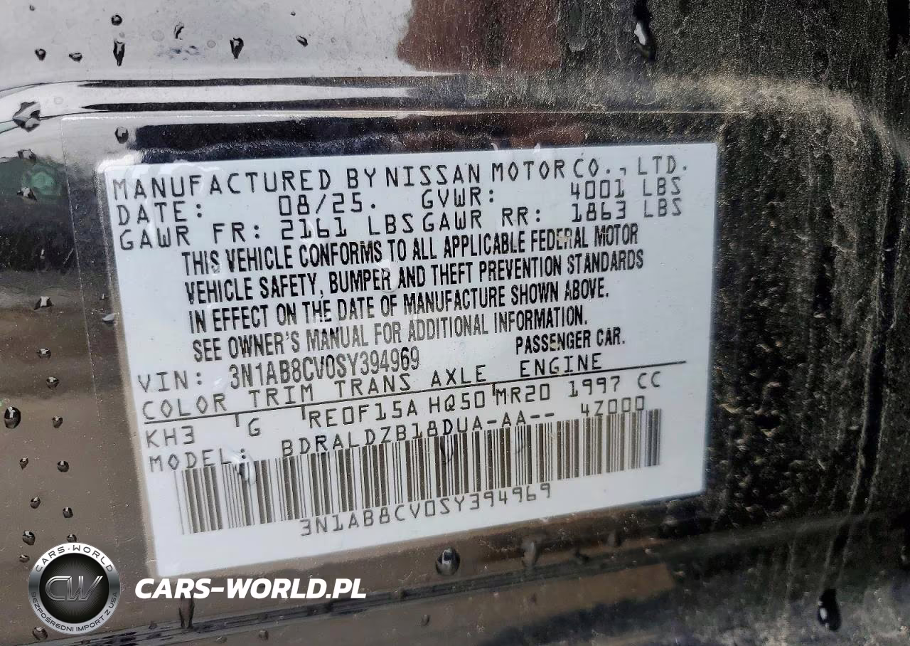 2025 Nissan Sentra Sv VIN:3N1AB8CV0SY394969 - 12