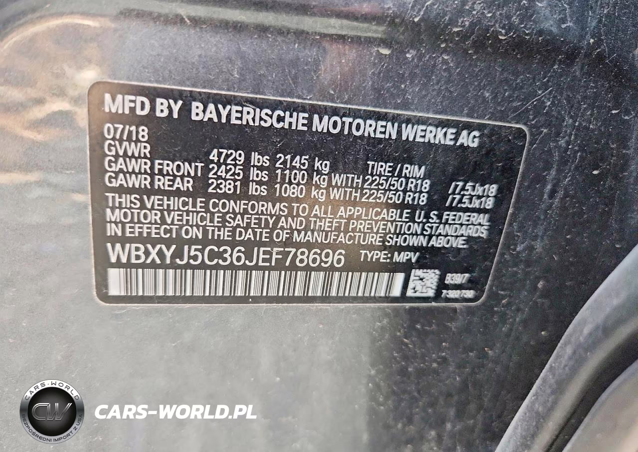 2018 BMW X2 xDrive28I VIN:WBXYJ5C36JEF78696 - 12