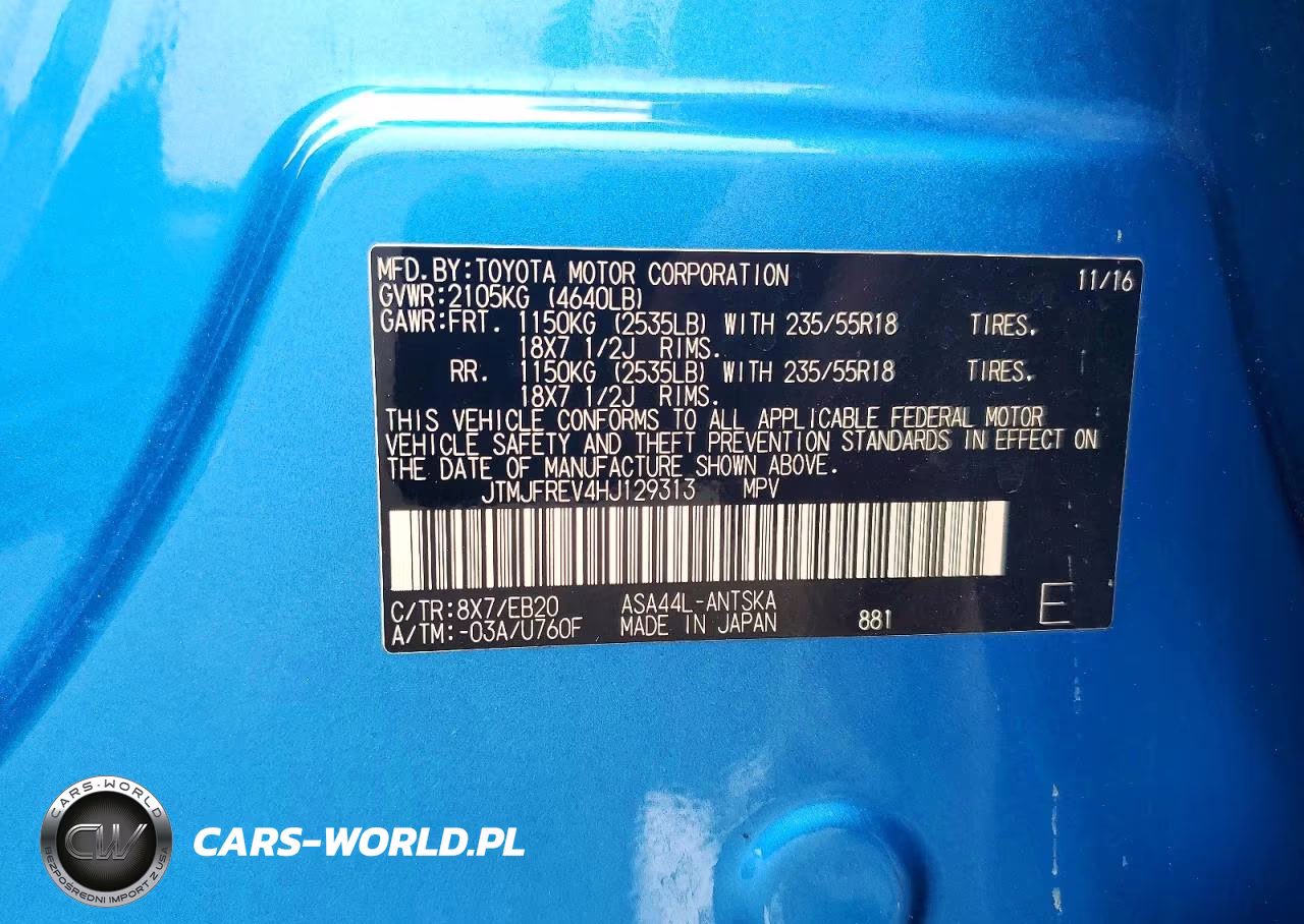 2017 Toyota Rav4 Se VIN:JTMJFREV4HJ129313 - 12