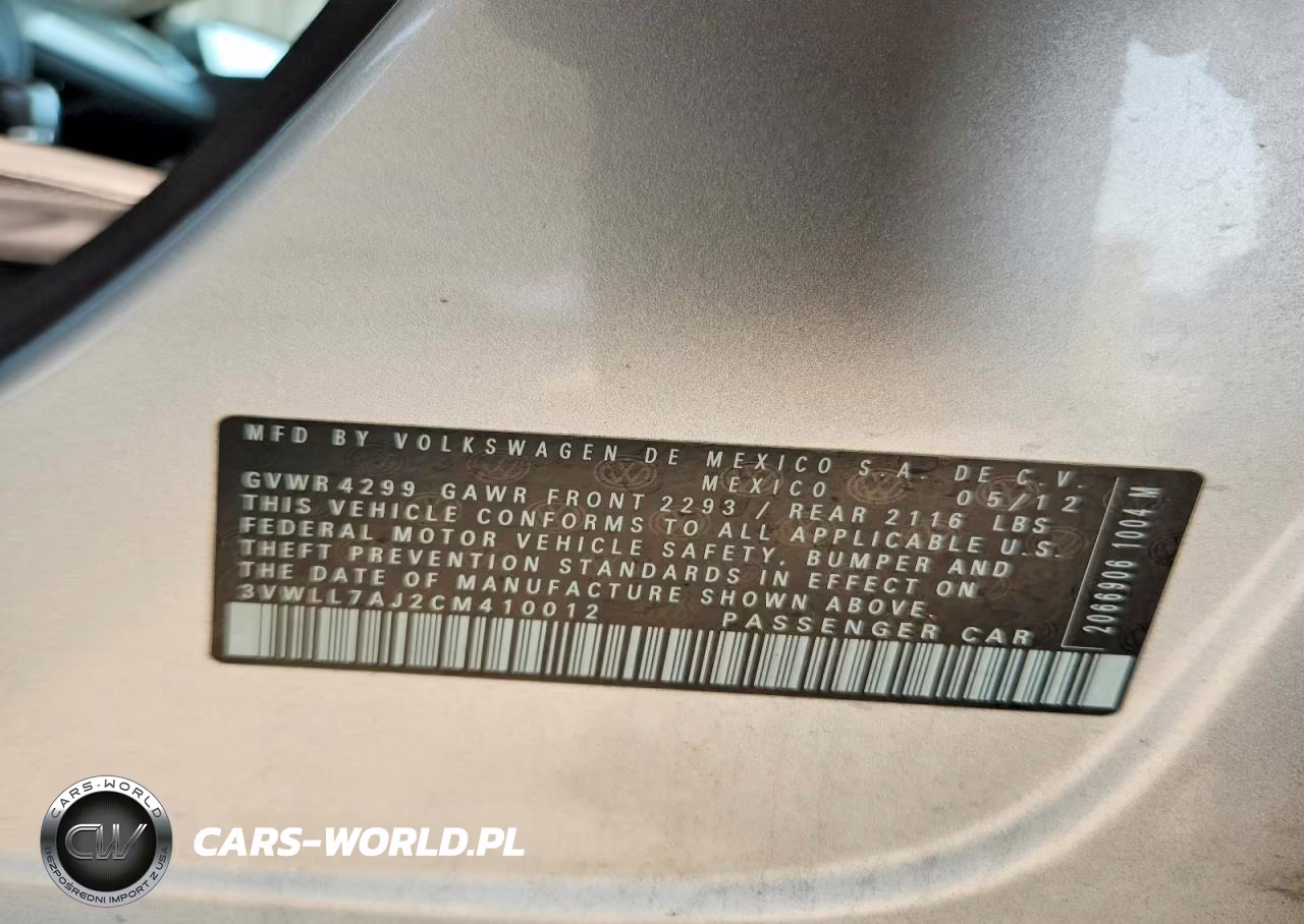 2012 Volkswagen Jetta Tdi VIN:3VWLL7AJ2CM410012 - 12