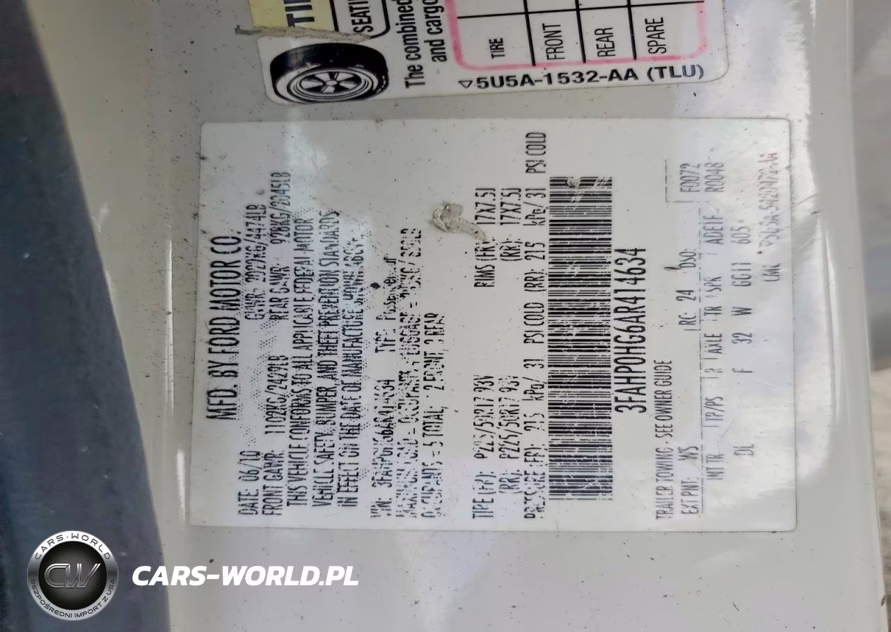 2010 Ford Fusion Se VIN:3FAHP0HG6AR414634 - 12