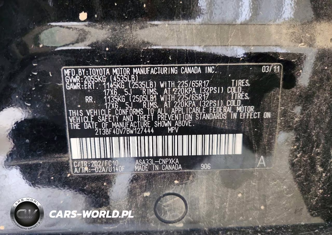 2011 Toyota Rav4 Base VIN:2T3BF4DV7BW127444 - 13