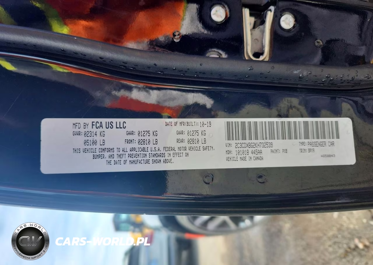 2019 Dodge Charger Sxt VIN:2C3CDXBG2KH732539 - 12