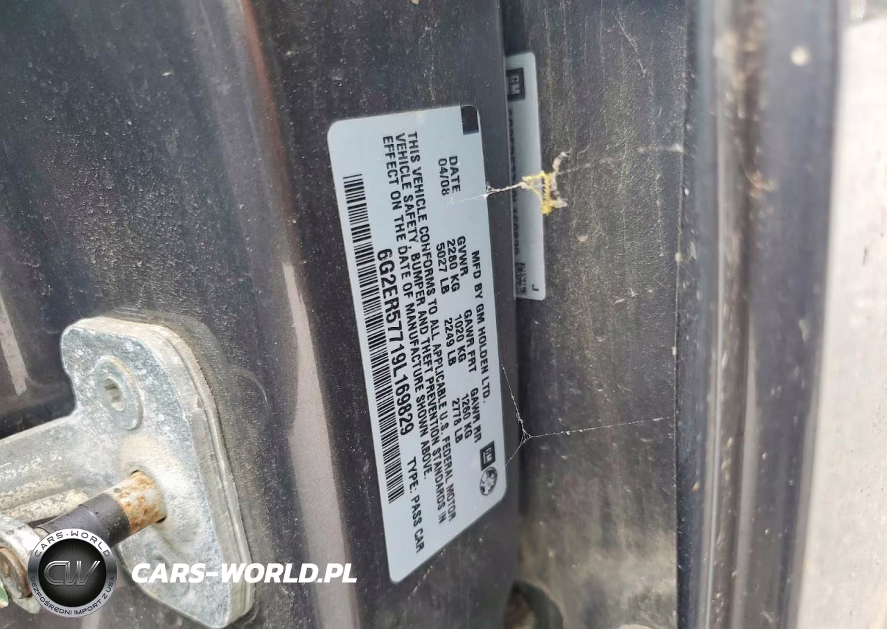 2009 Pontiac G8 VIN:6G2ER57719L169829 - 12