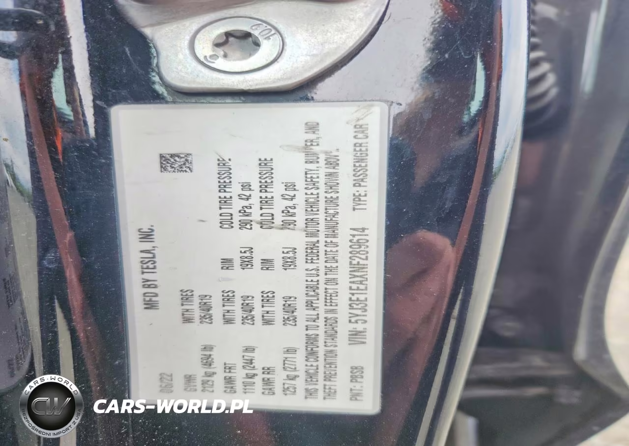 2022 Tesla Model 3 VIN:5YJ3E1EAXNF289614 - 12