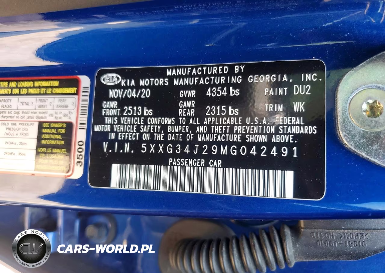 2021 Kia K5 Ex VIN:5XXG34J29MG042491 - 13