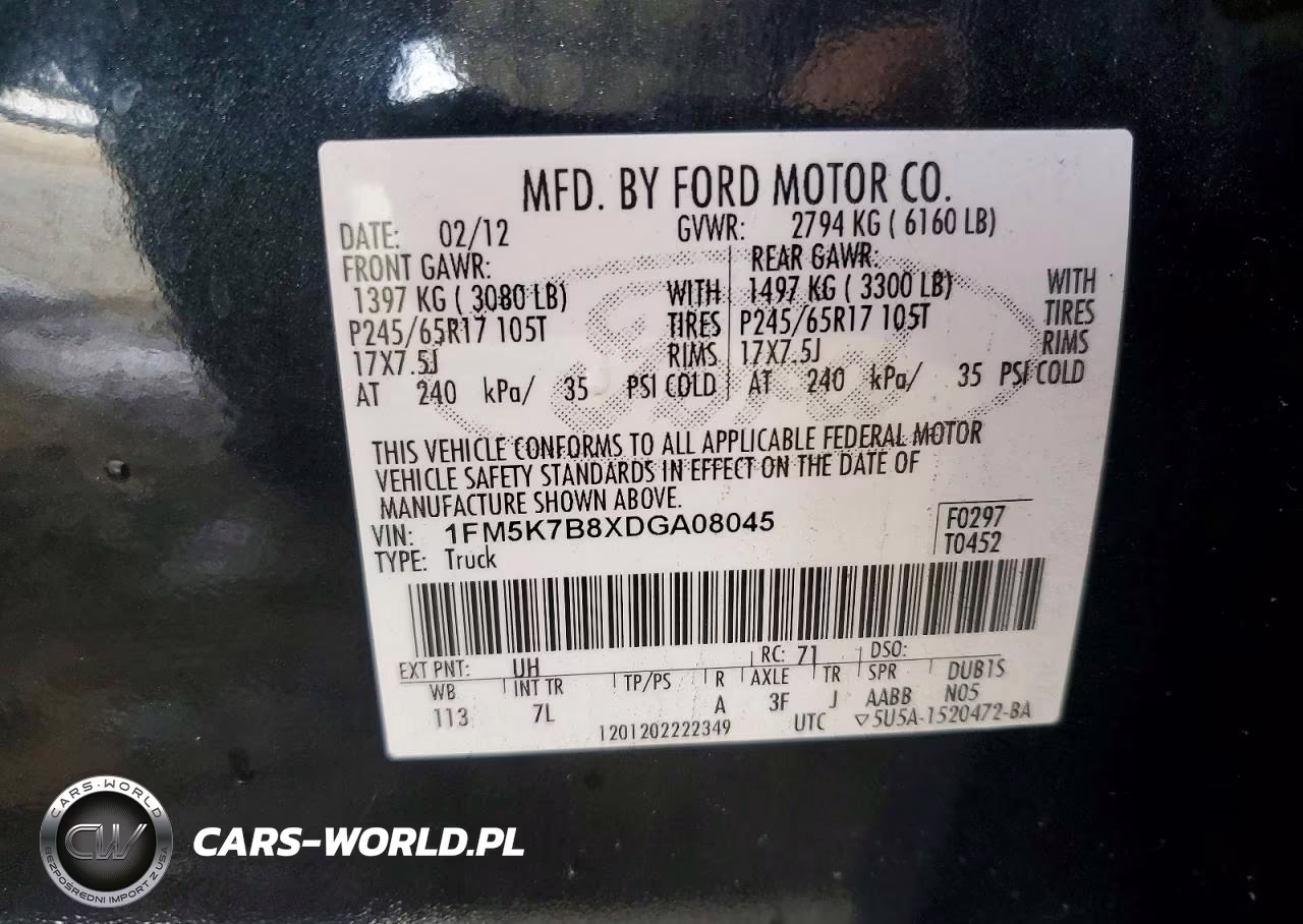 2013 Ford Explorer VIN:1FM5K7B8XDGA08045 - 13