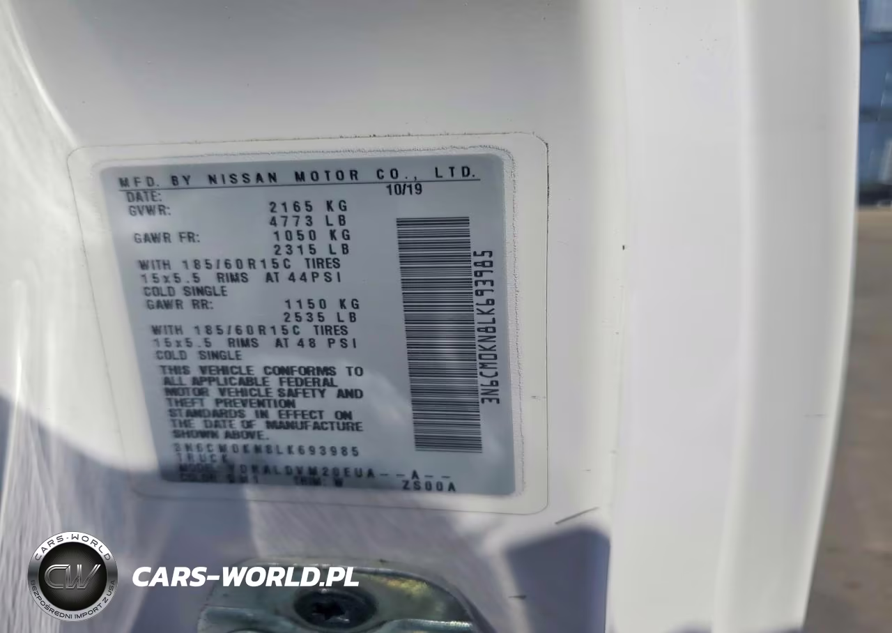 2020 Nissan Nv200 S VIN:3N6CM0KN8LK693985 - 14
