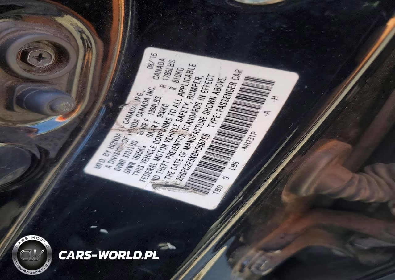 2016 Honda Civic Lx VIN:2HGFC2F5XGH568795 - 12