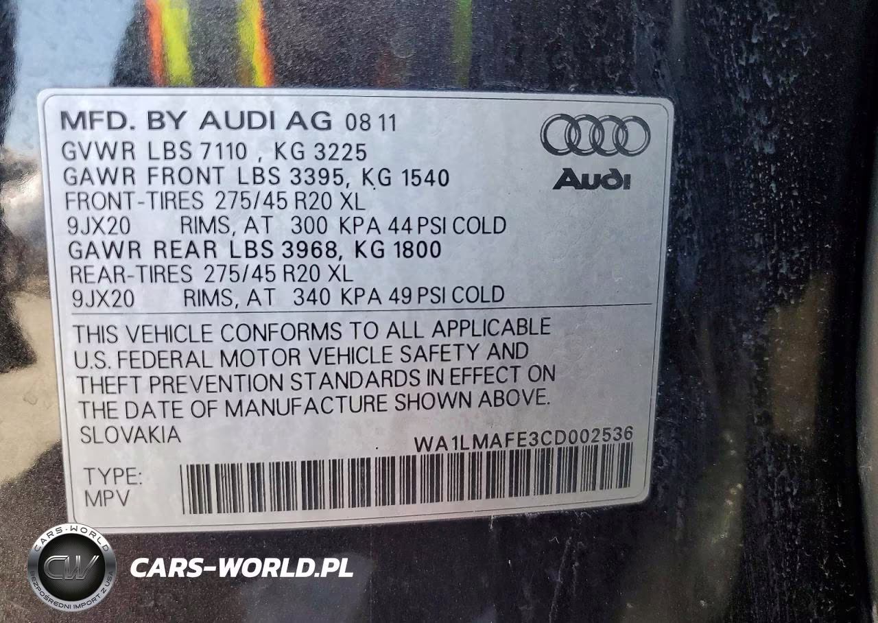 2012 Audi Q7 Premium Plus VIN:WA1LMAFE3CD002536 - 13