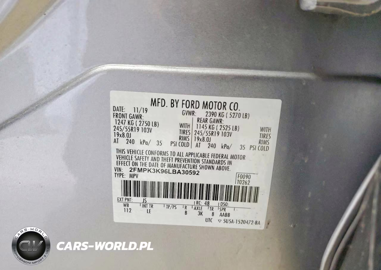 2020 Ford Edge Titanium VIN:2FMPK3K96LBA30592 - 13