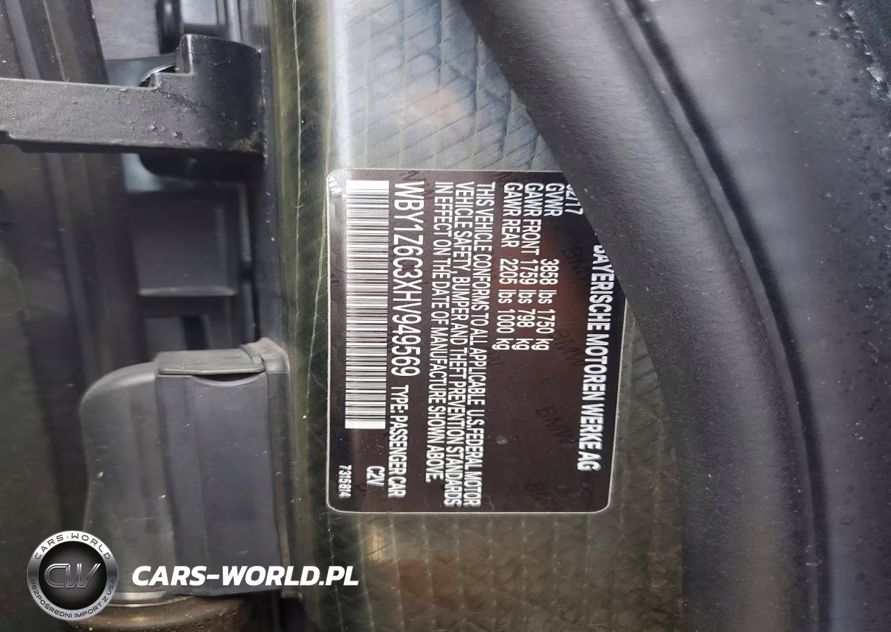 2017 BMW I3 Bev VIN:WBY1Z6C3XHV949569 - 12