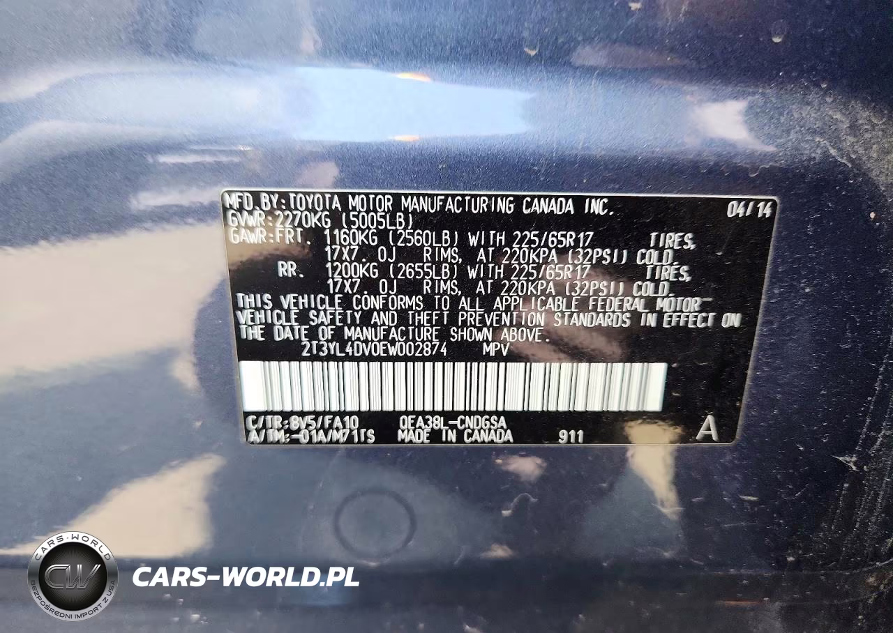2014 Toyota Rav4 Ev Base VIN:2T3YL4DV0EW002874 - 12