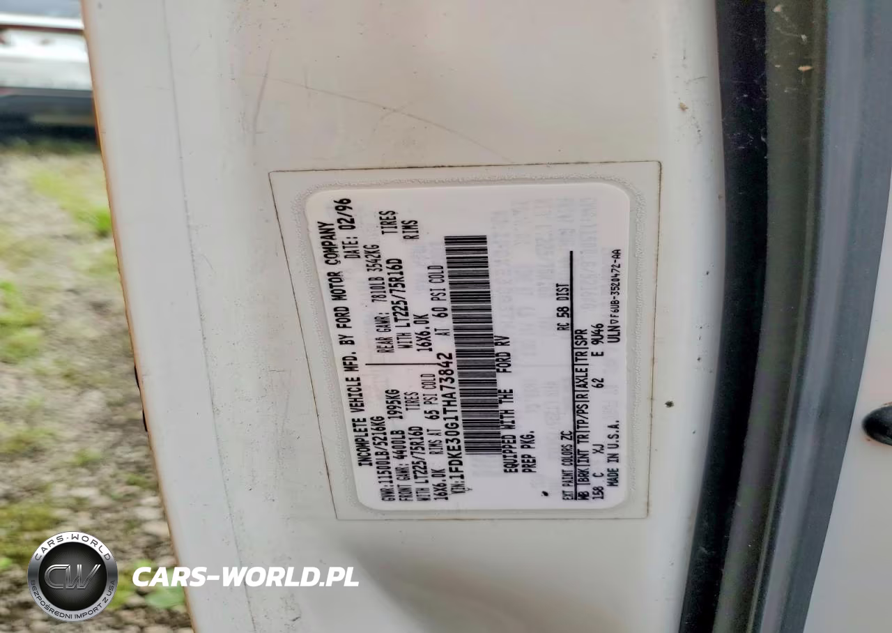 1996 Winnebago Itasca Rv VIN:1FDKE30G1THA73842 - 10