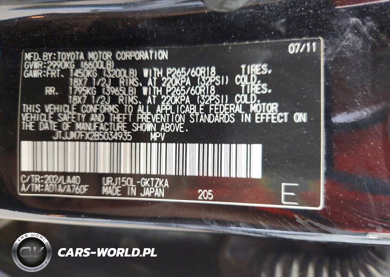 2011 Lexus Gx 460 Premium VIN:JTJJM7FX2B5034935 - 13