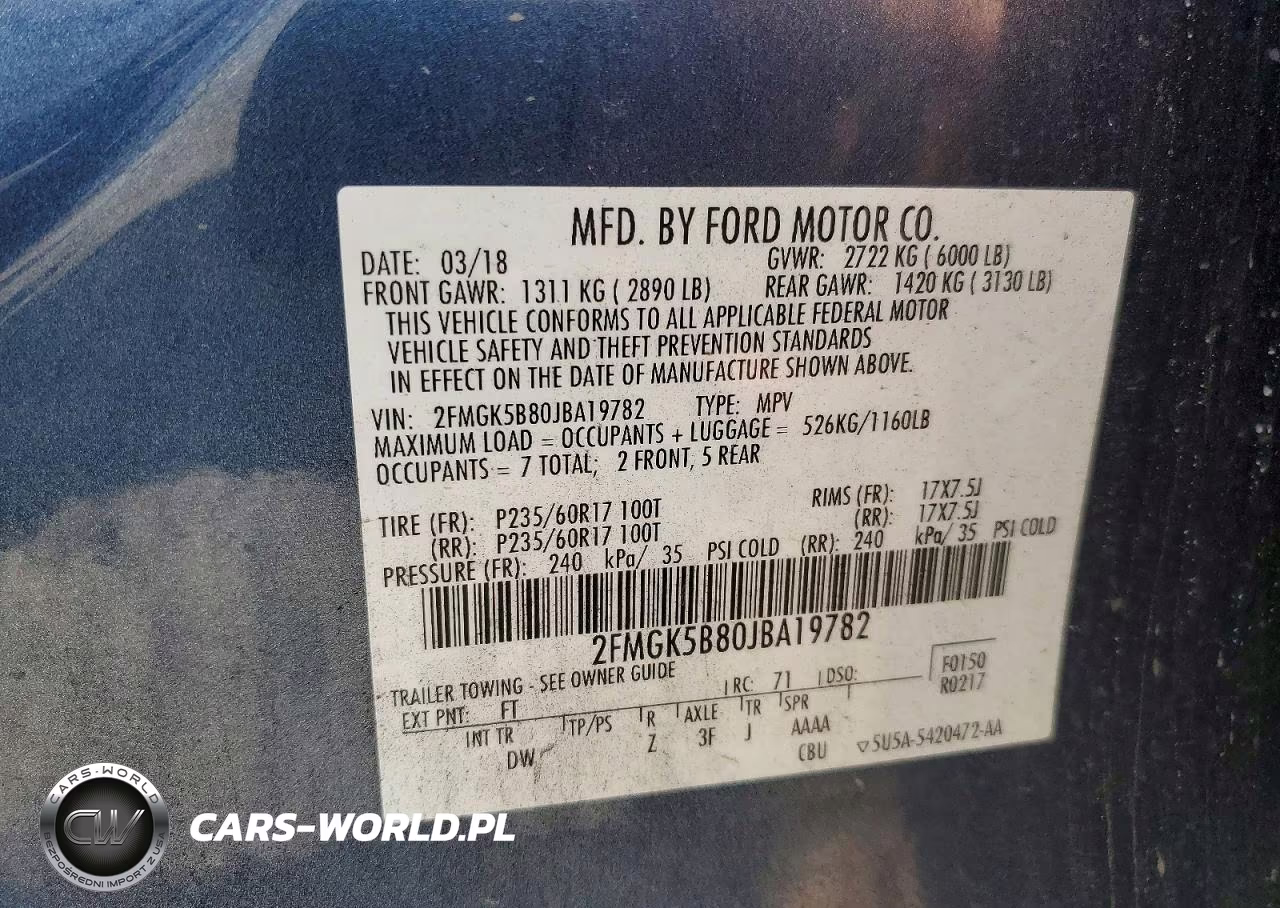 2018 Ford Flex Se VIN:2FMGK5B80JBA19782 - 12