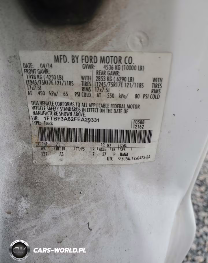 2015 Ford F350 Super Duty VIN:1FTBF3A62FEA29331 - 12
