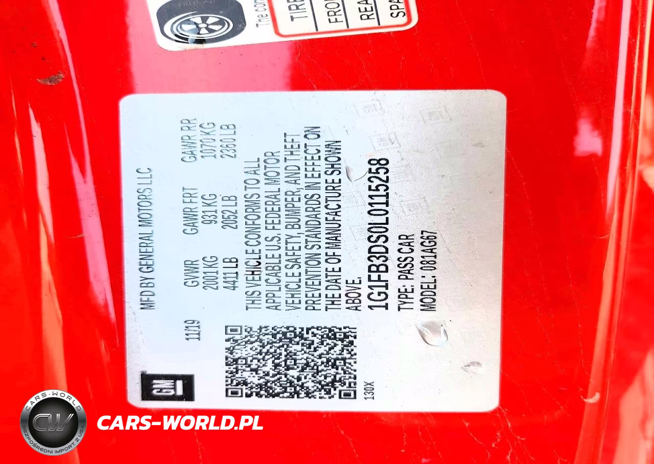 2020 Chevrolet Camaro Ls VIN:1G1FB3DS0L0115258 - 13