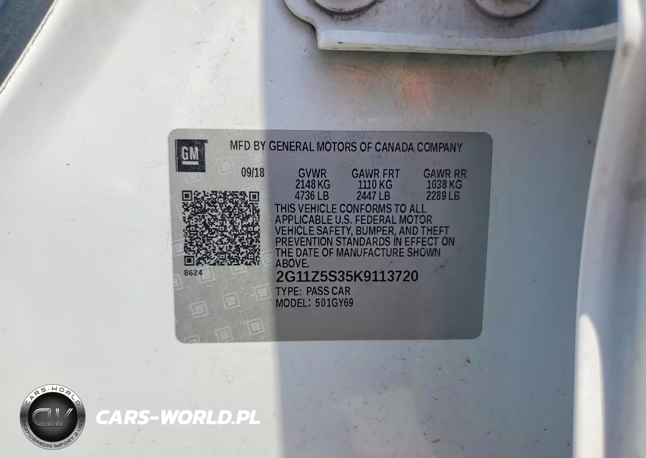 2019 Chevrolet Impala Lt VIN:2G11Z5S35K9113720 - 12