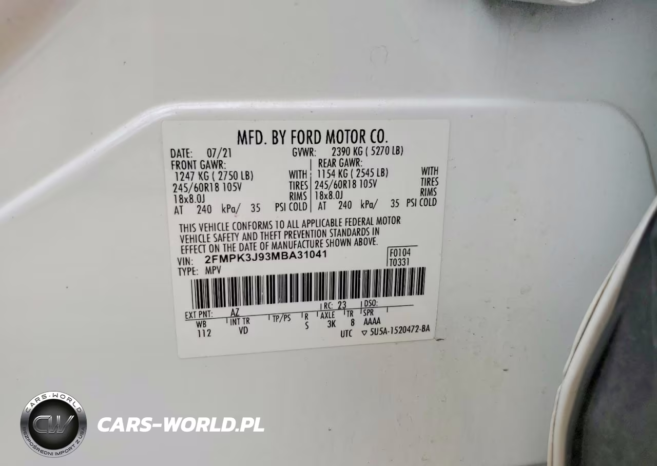 2021 Ford Edge Sel VIN:2FMPK3J93MBA31041 - 12