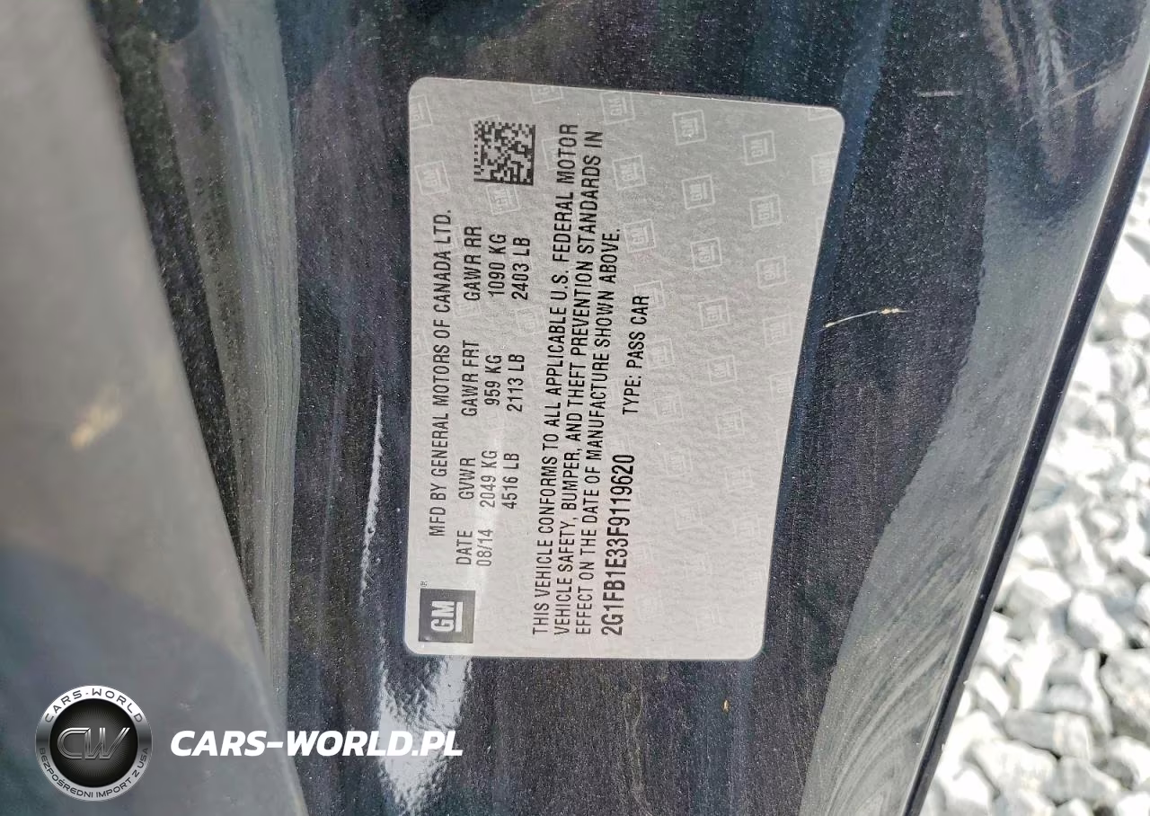 2015 Chevrolet Camaro VIN:2G1FB1E33F9119620 - 13