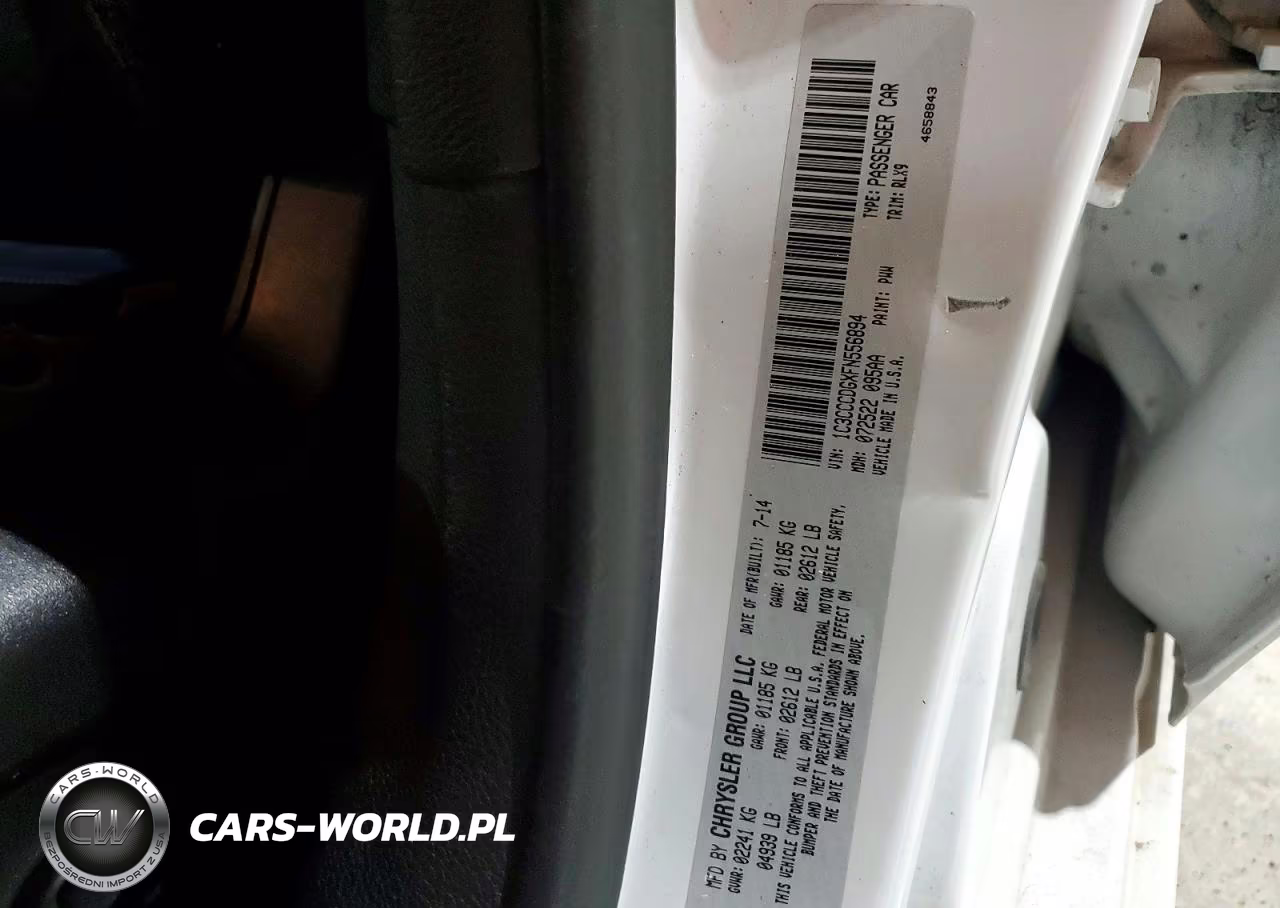 2015 Chrysler 200 S VIN:1C3CCCDGXFN556894 - 12