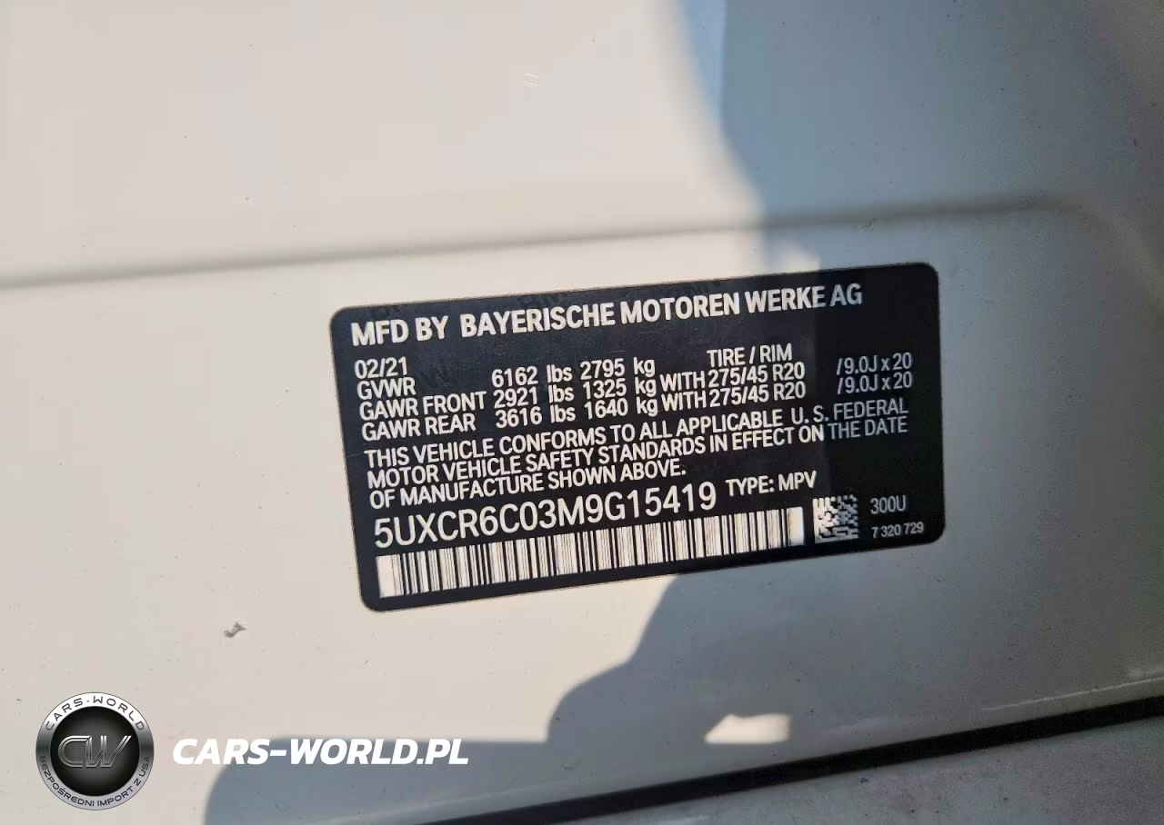 2021 BMW X5 xDrive40I VIN:5UXCR6C03M9G15419 - 13