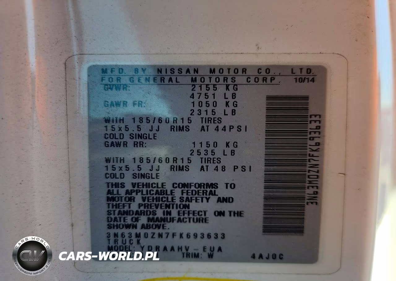 2015 Chevrolet City Express Lt Delivery Van VIN:3N63M0ZN7FK693633 - 13