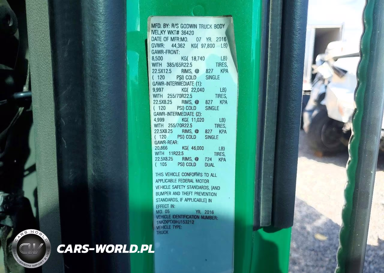 2017 Kenworth T880 Dump Truck VIN:1NKZXPTX9HJ153212 - 11