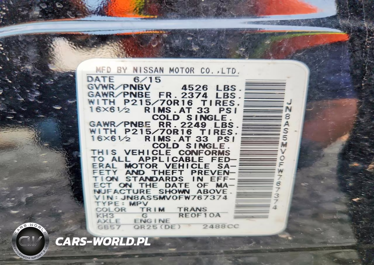 2015 Nissan Rogue Select S VIN:JN8AS5MV0FW767374 - 14