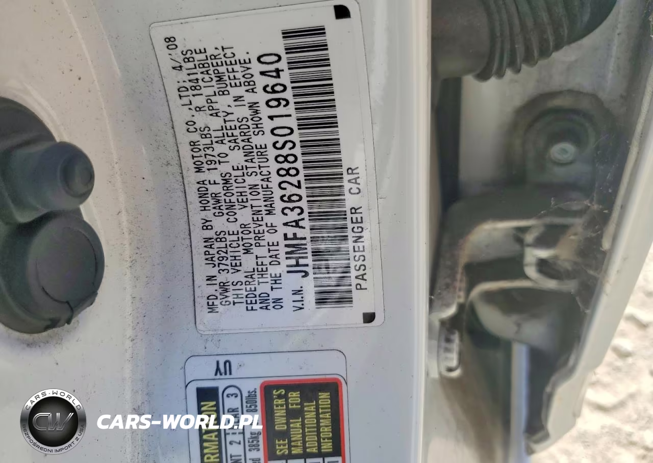 2008 Honda Civic Hybrid VIN:JHMFA36288S019640 - 12